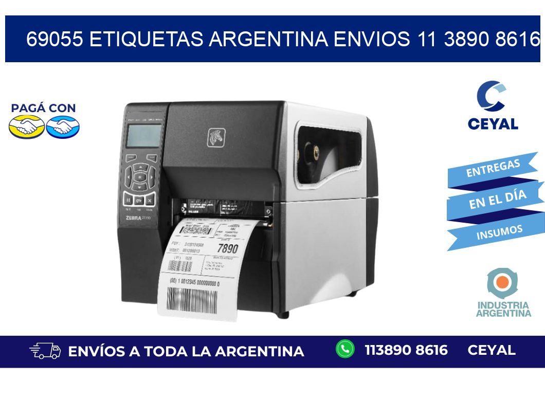 69055 ETIQUETAS ARGENTINA ENVIOS 11 3890 8616