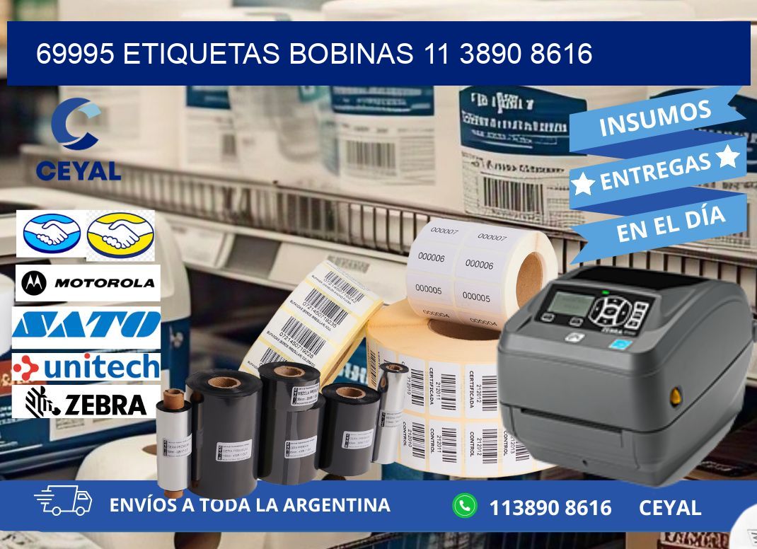 69995 ETIQUETAS BOBINAS 11 3890 8616