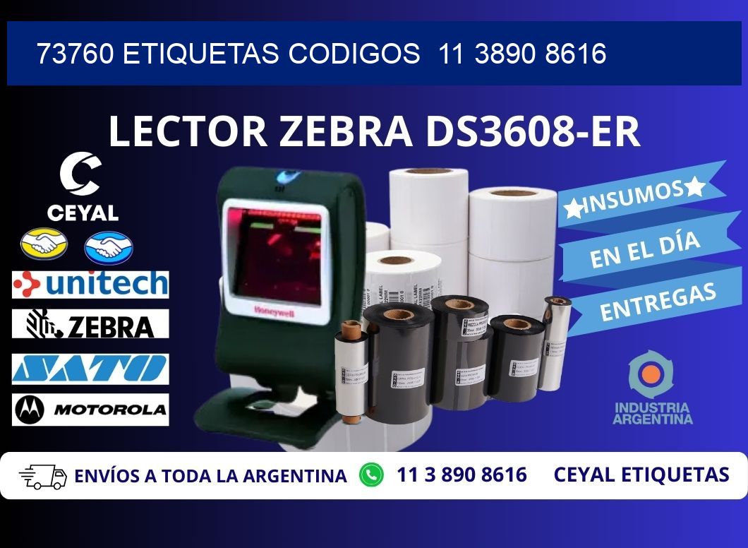 73760 ETIQUETAS CODIGOS 11 3890 8616