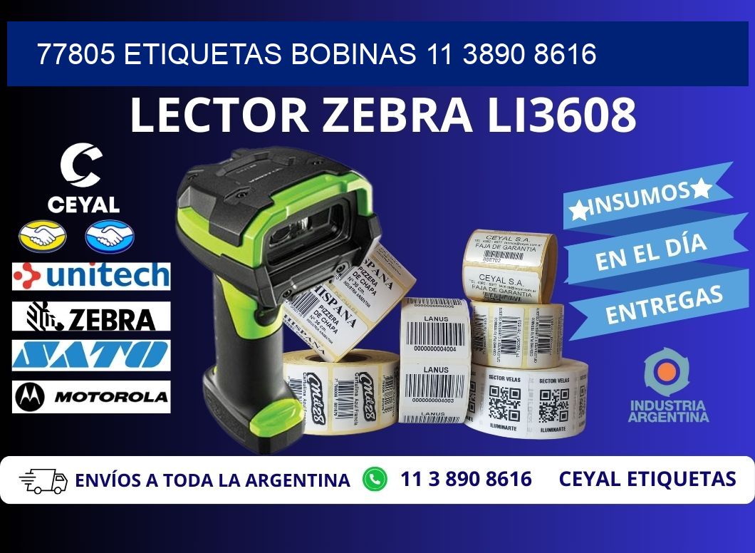 77805 ETIQUETAS BOBINAS 11 3890 8616