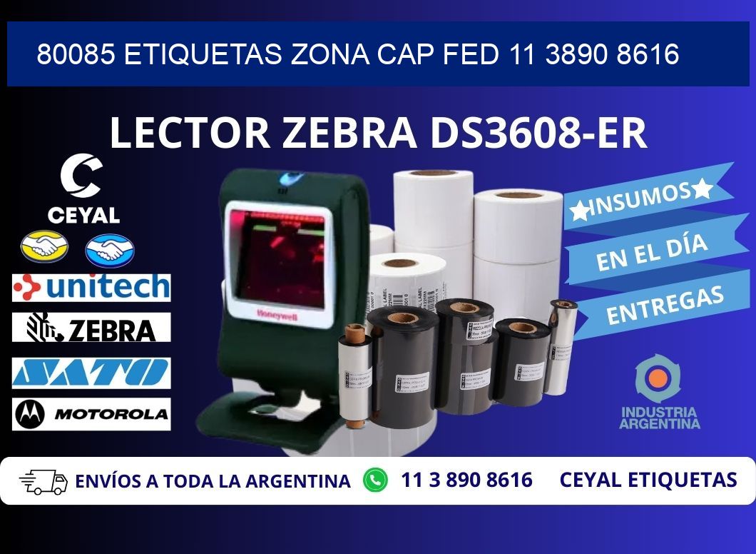 80085 ETIQUETAS ZONA CAP FED 11 3890 8616