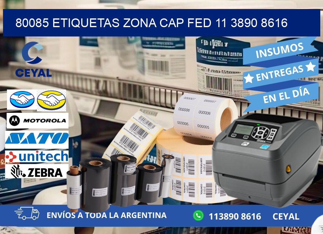 80085 ETIQUETAS ZONA CAP FED 11 3890 8616