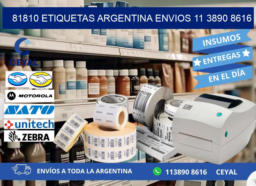 81810 ETIQUETAS ARGENTINA ENVIOS 11 3890 8616