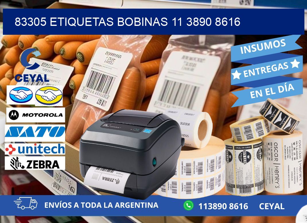 83305 ETIQUETAS BOBINAS 11 3890 8616