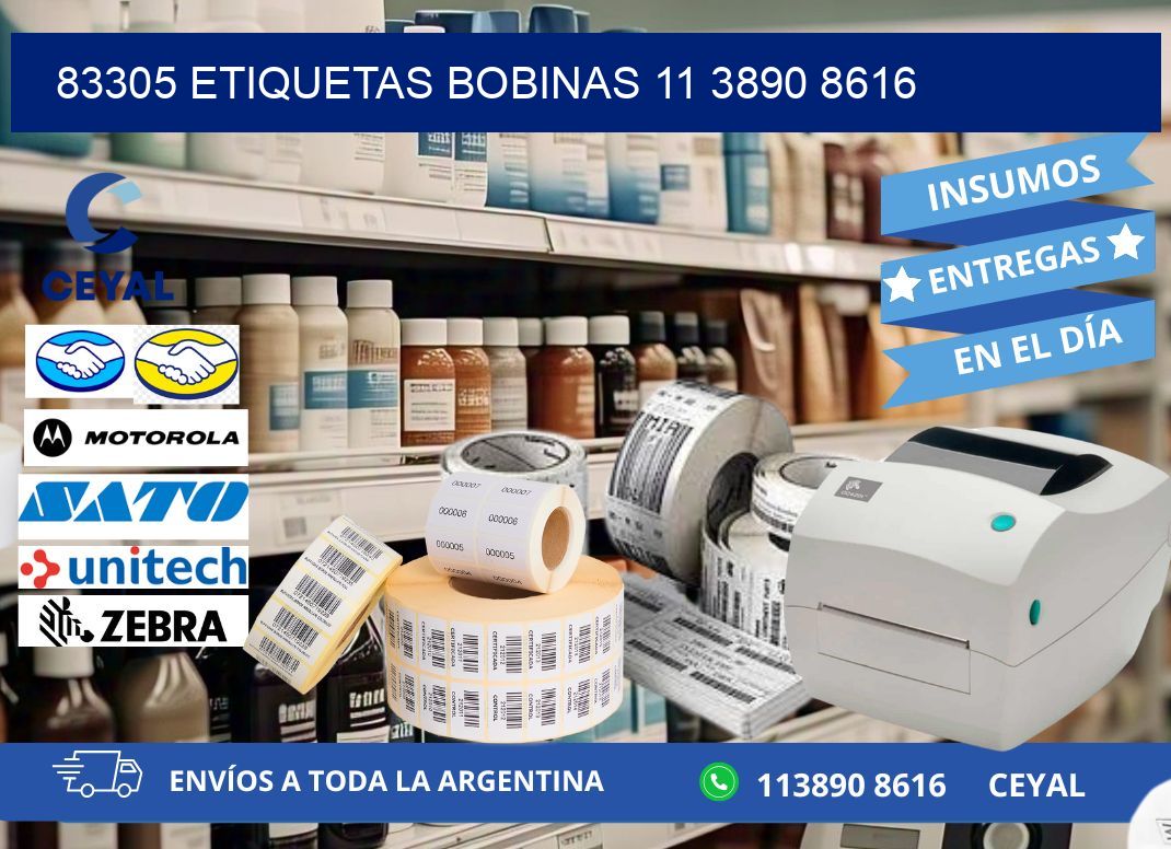 83305 ETIQUETAS BOBINAS 11 3890 8616