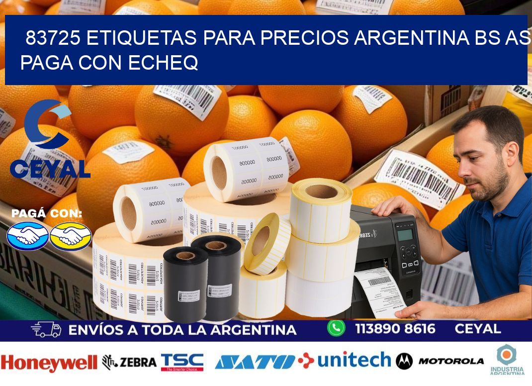 83725 ETIQUETAS PARA PRECIOS ARGENTINA BS AS PAGA CON ECHEQ