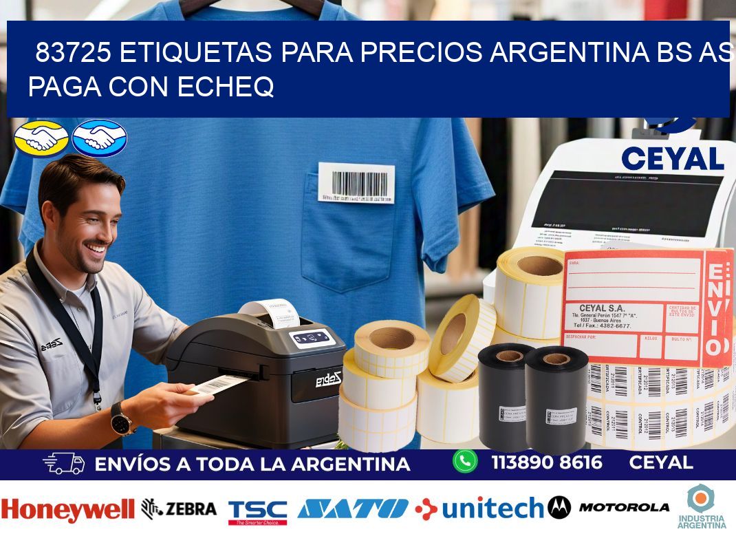 83725 ETIQUETAS PARA PRECIOS ARGENTINA BS AS PAGA CON ECHEQ
