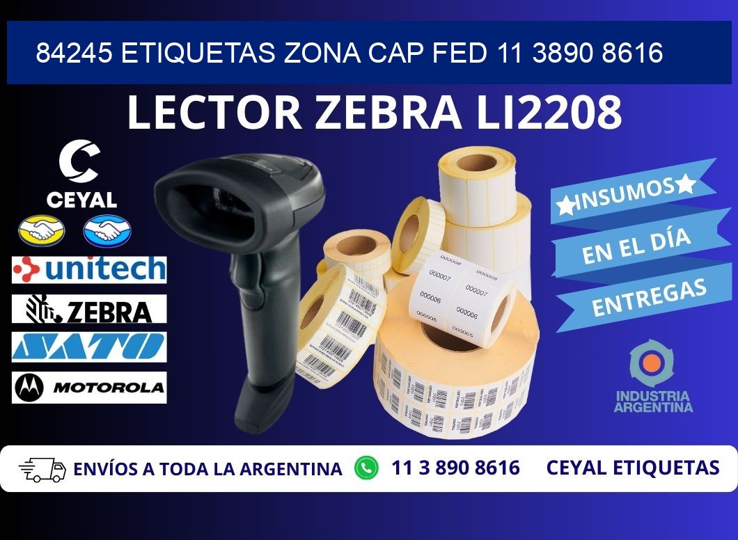 84245 ETIQUETAS ZONA CAP FED 11 3890 8616