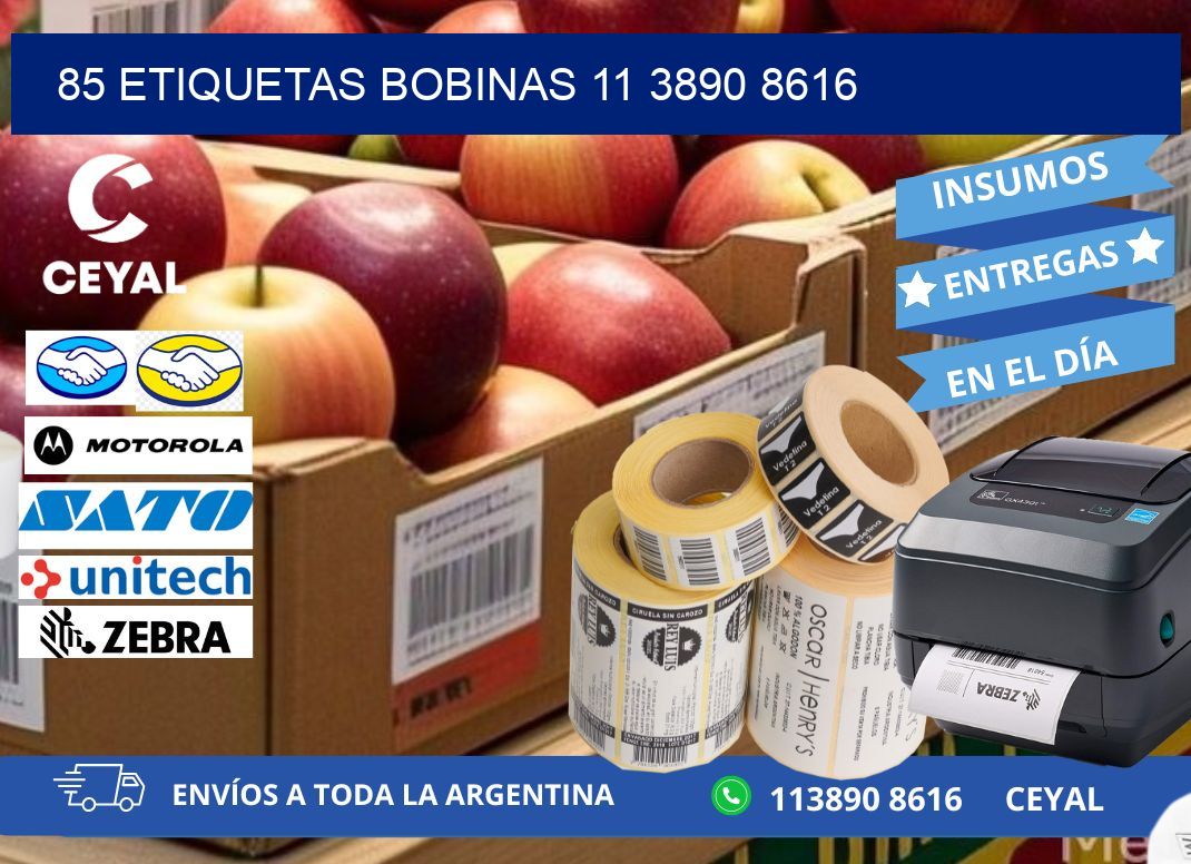 85 ETIQUETAS BOBINAS 11 3890 8616