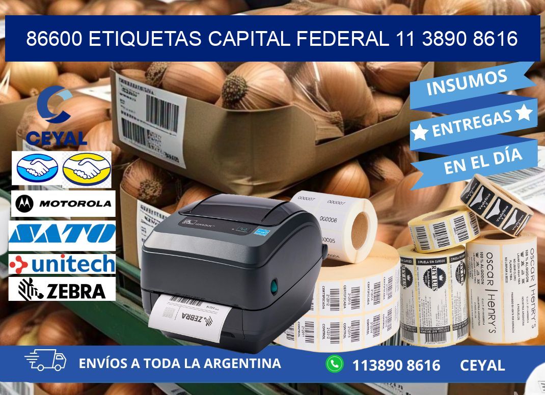 86600 ETIQUETAS CAPITAL FEDERAL 11 3890 8616