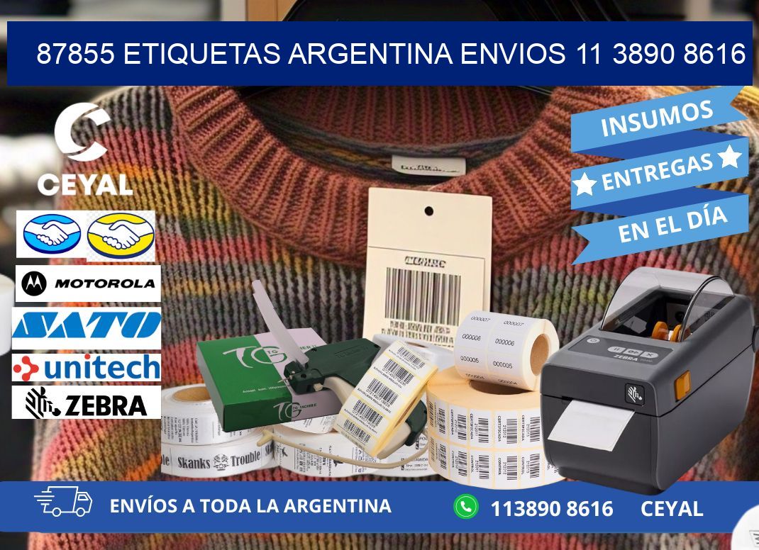 87855 ETIQUETAS ARGENTINA ENVIOS 11 3890 8616