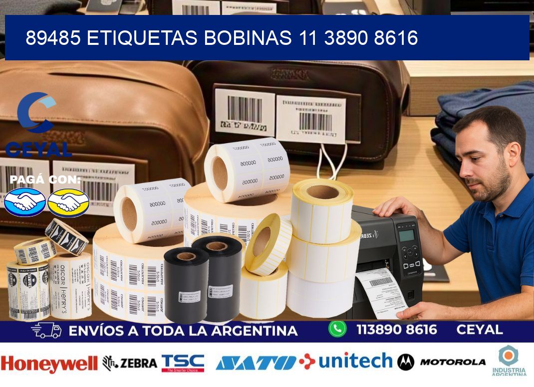 89485 ETIQUETAS BOBINAS 11 3890 8616
