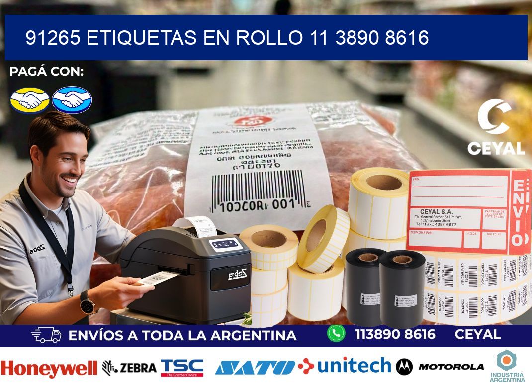 91265 ETIQUETAS EN ROLLO 11 3890 8616