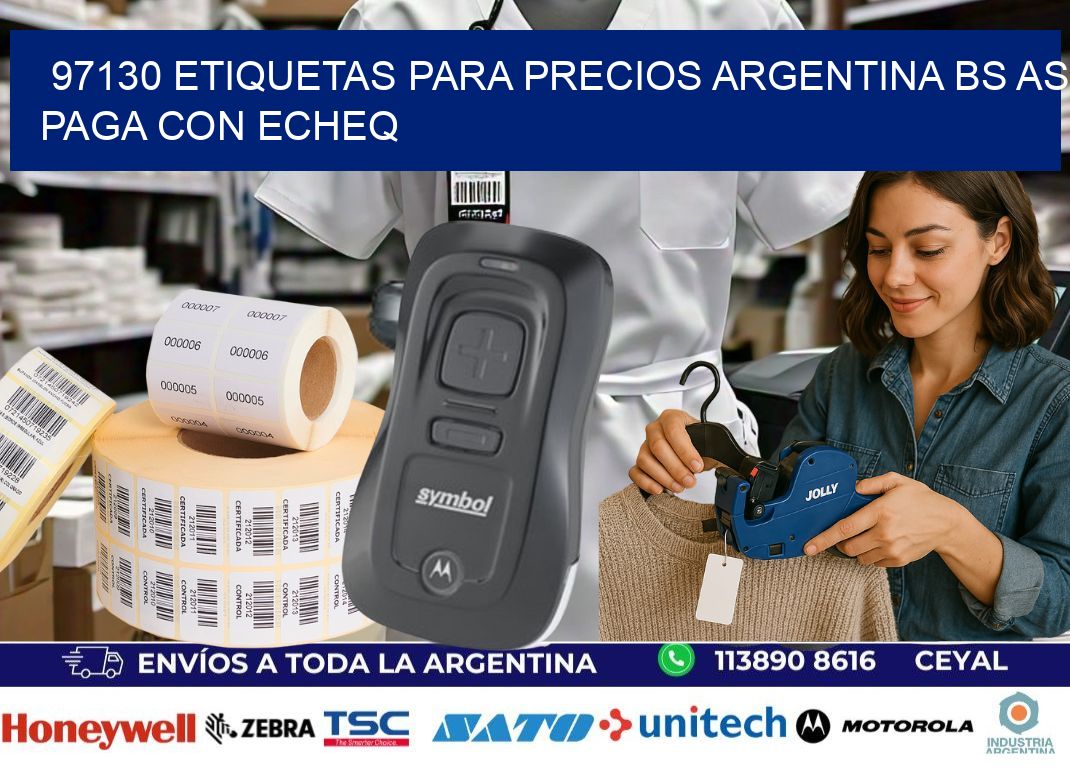 97130 ETIQUETAS PARA PRECIOS ARGENTINA BS AS PAGA CON ECHEQ