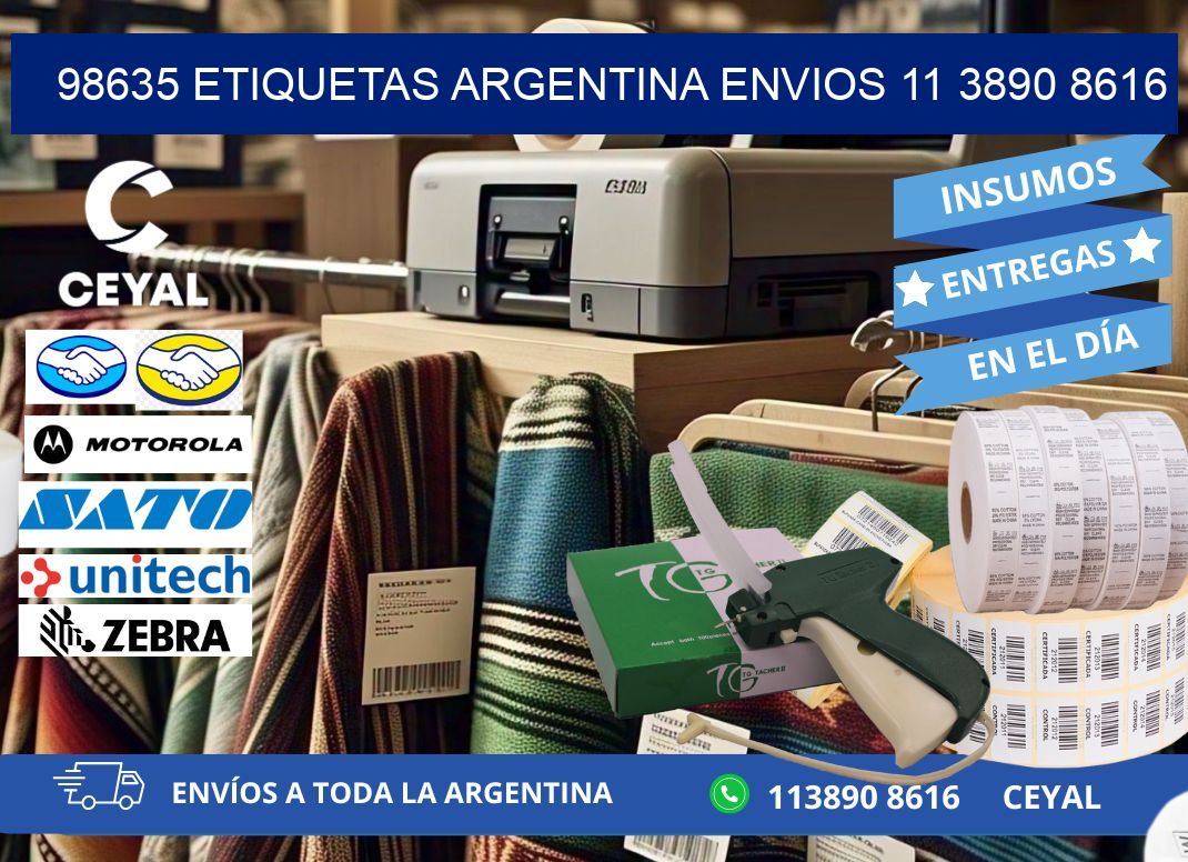 98635 ETIQUETAS ARGENTINA ENVIOS 11 3890 8616