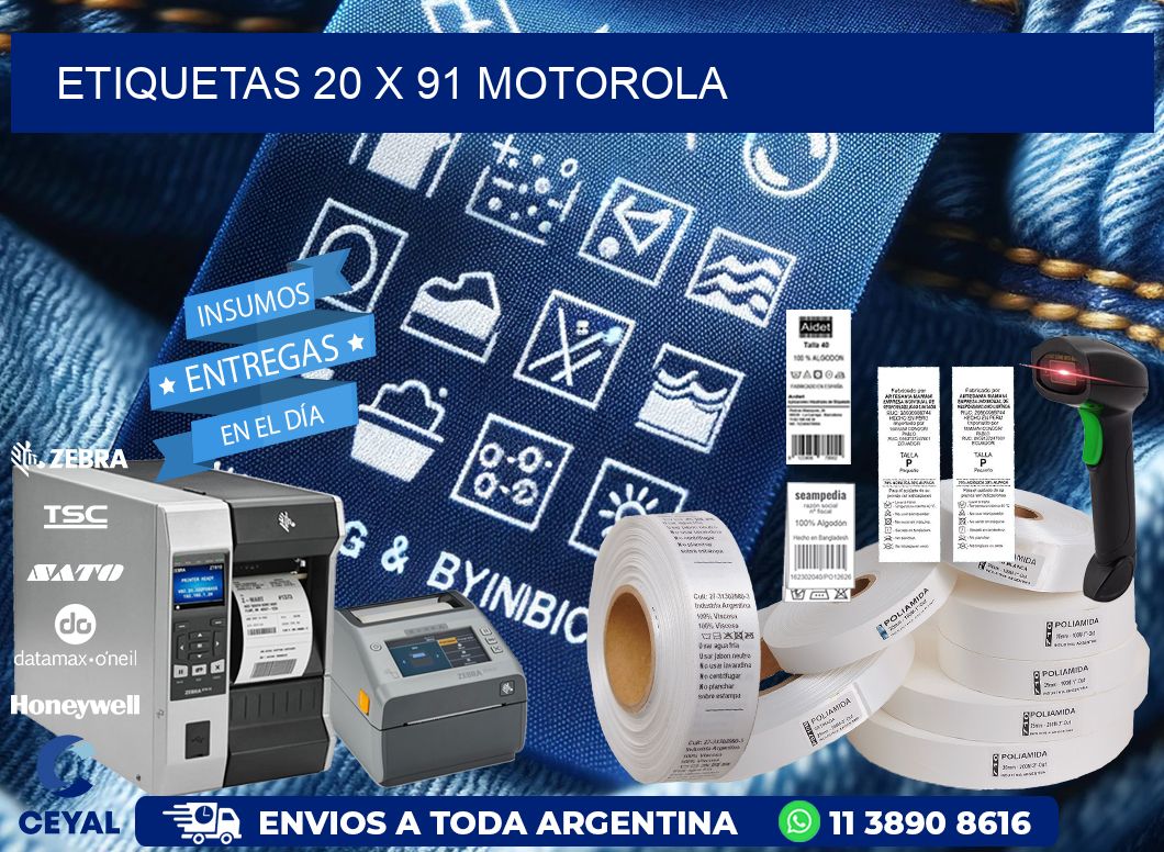 ETIQUETAS 20 x 91 MOTOROLA