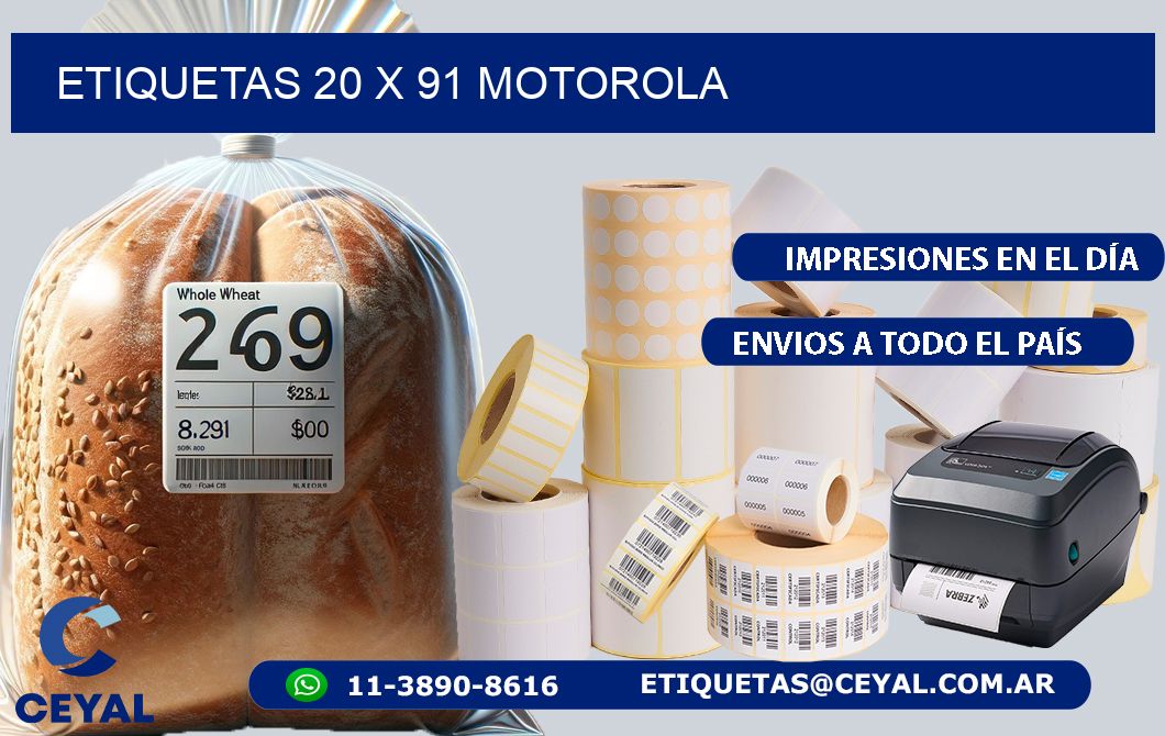 ETIQUETAS 20 x 91 MOTOROLA