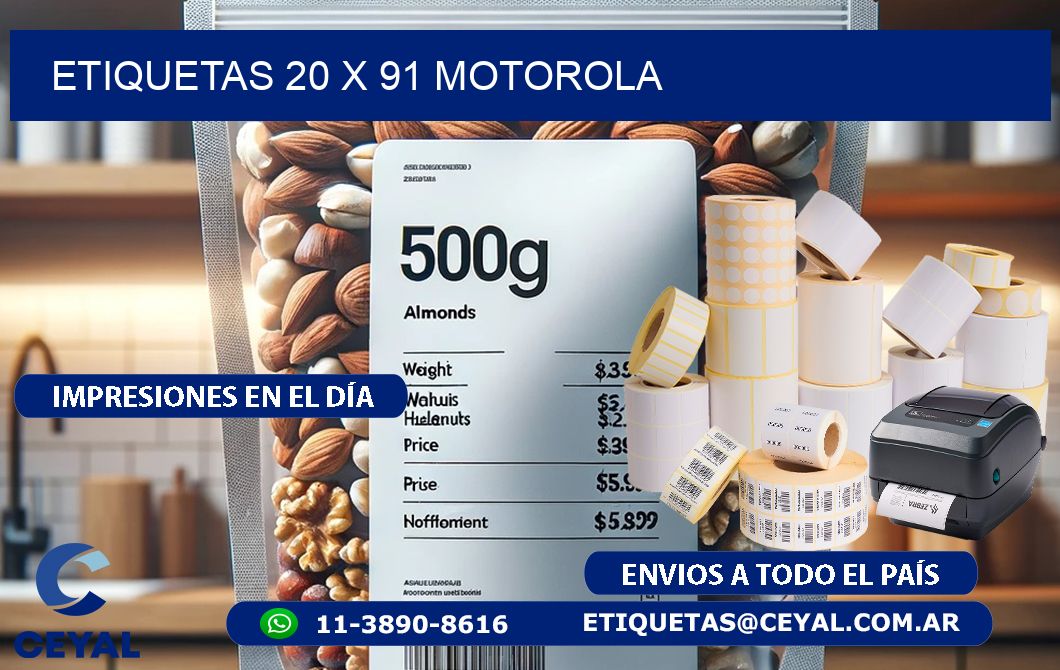 ETIQUETAS 20 x 91 MOTOROLA