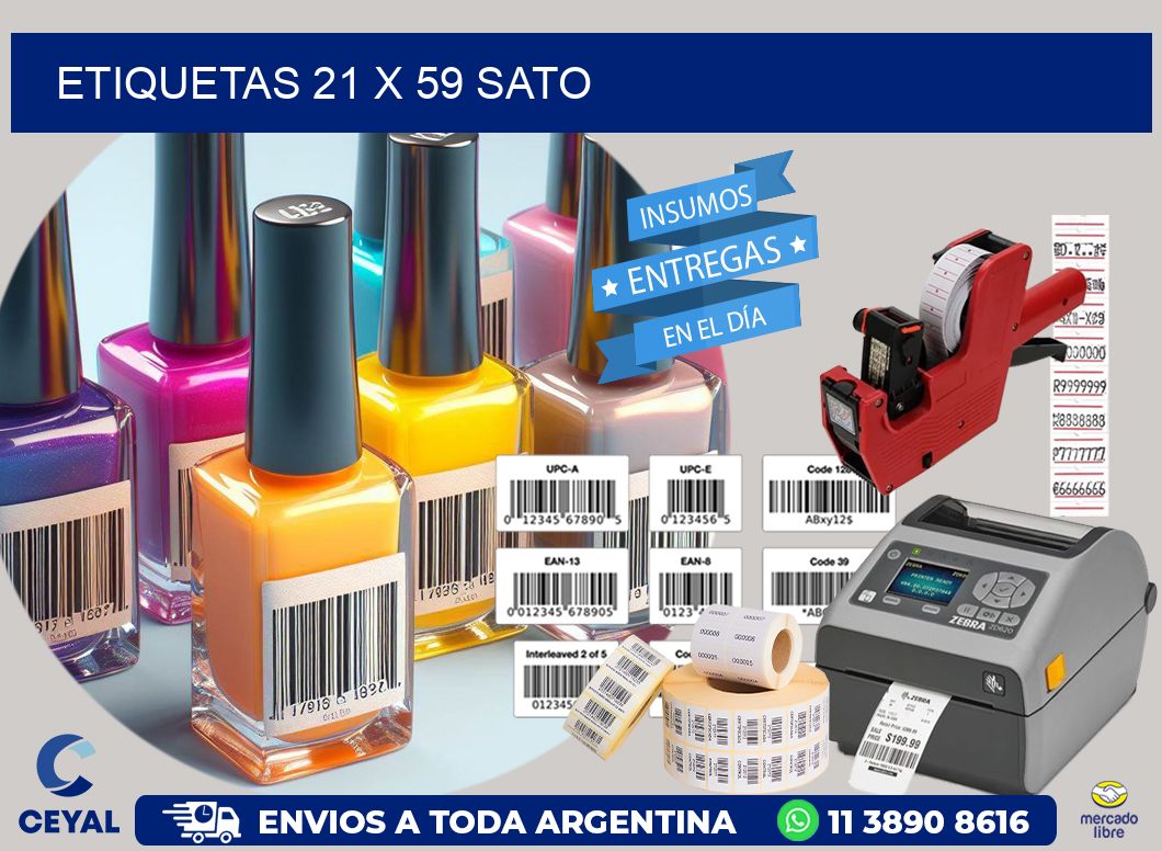 ETIQUETAS 21 x 59 SATO