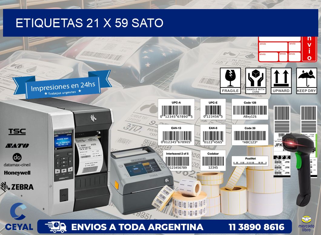 ETIQUETAS 21 x 59 SATO