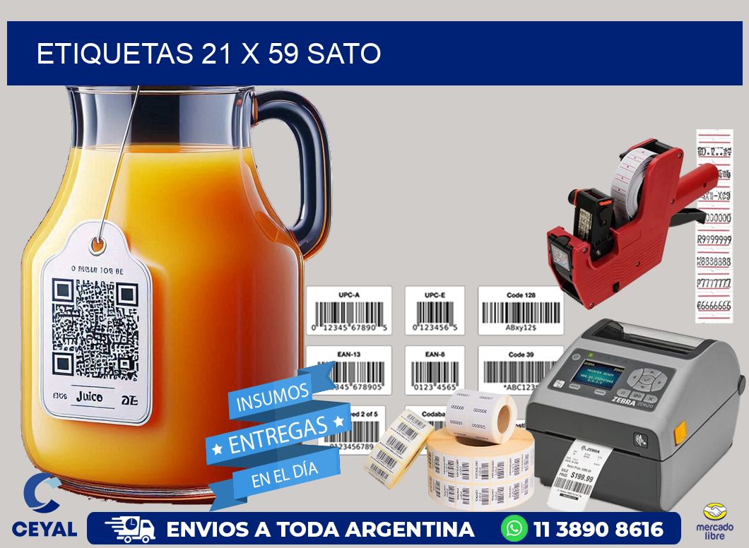 ETIQUETAS 21 x 59 SATO