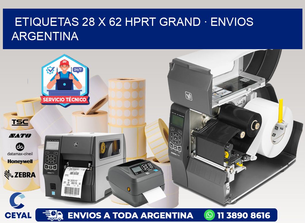 ETIQUETAS 28 x 62 HPRT GRAND · ENVIOS ARGENTINA