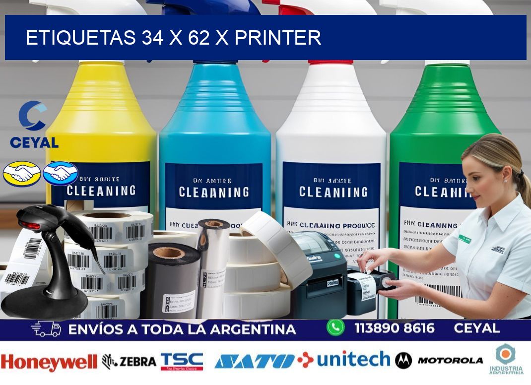 ETIQUETAS 34 x 62 X PRINTER