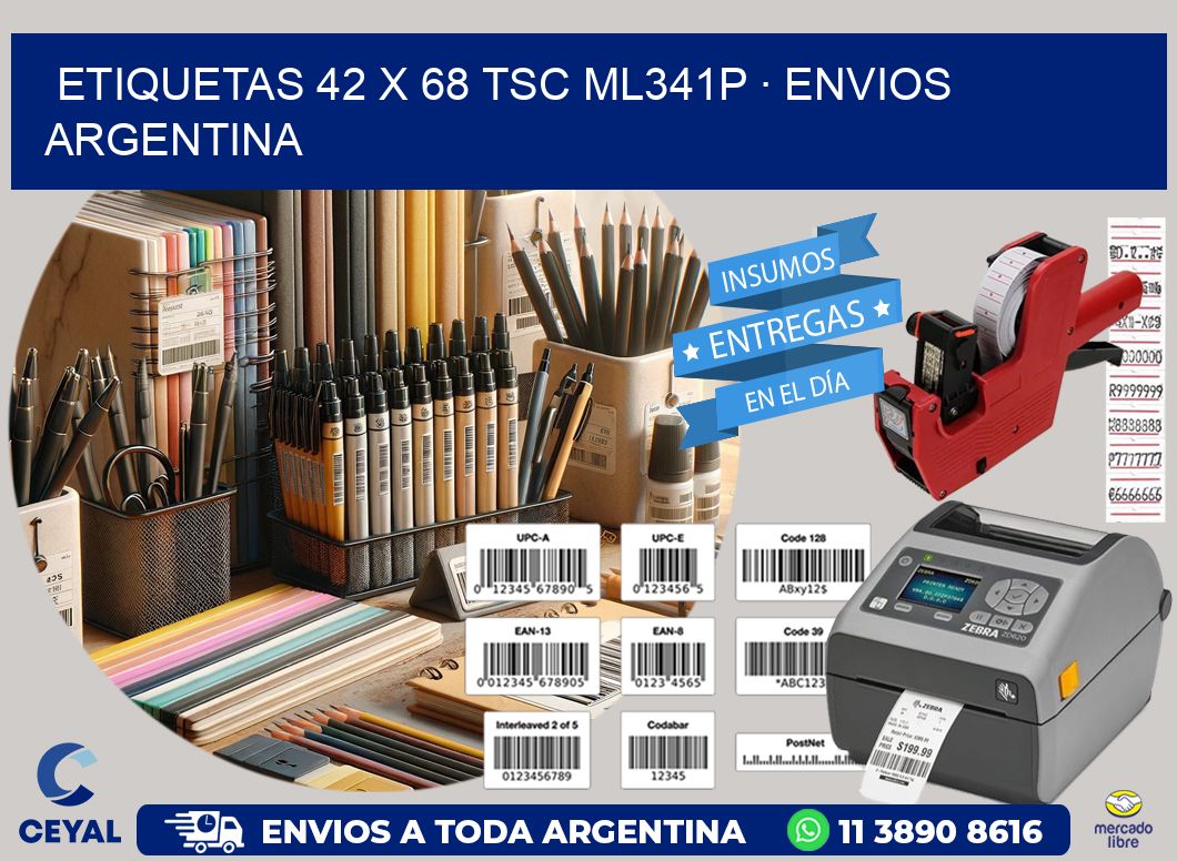 ETIQUETAS 42 x 68 TSC ML341P · ENVIOS ARGENTINA