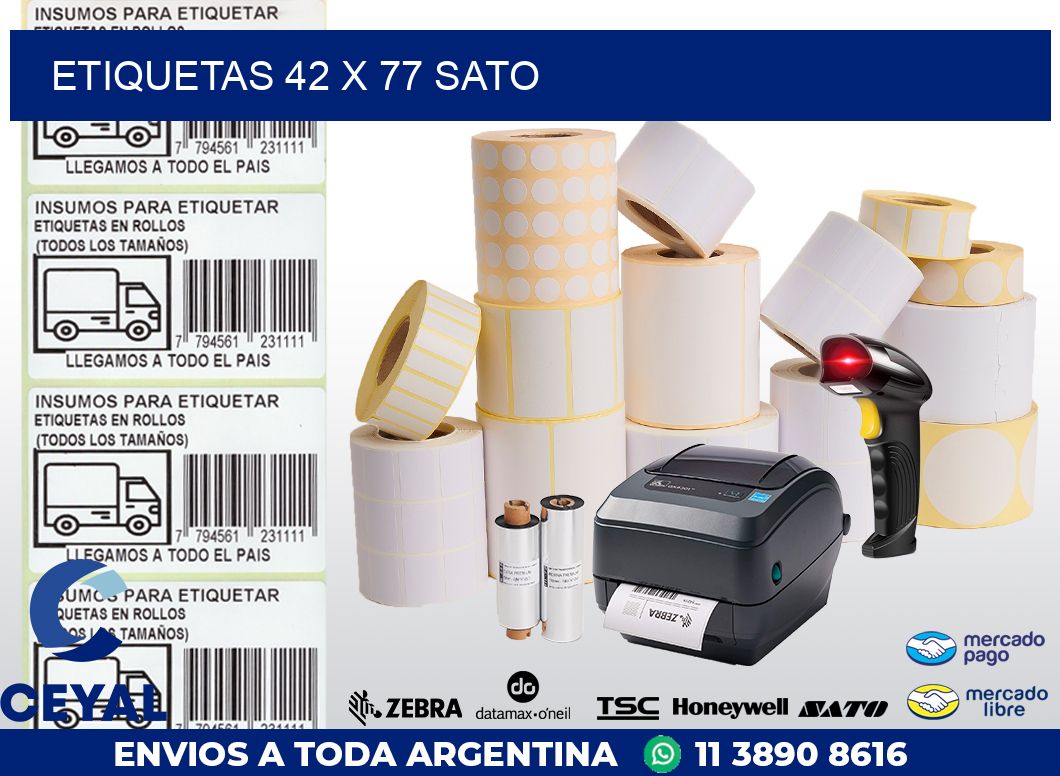ETIQUETAS 42 x 77 SATO