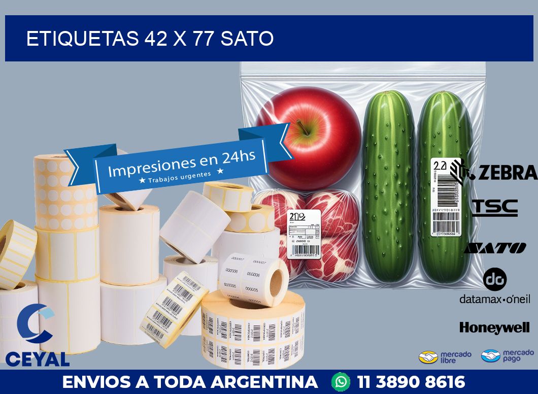 ETIQUETAS 42 x 77 SATO