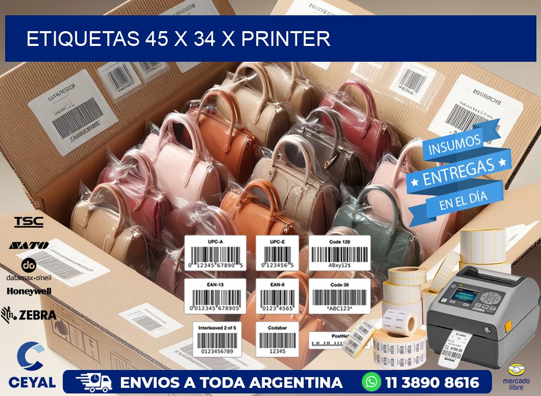 ETIQUETAS 45 x 34 X PRINTER
