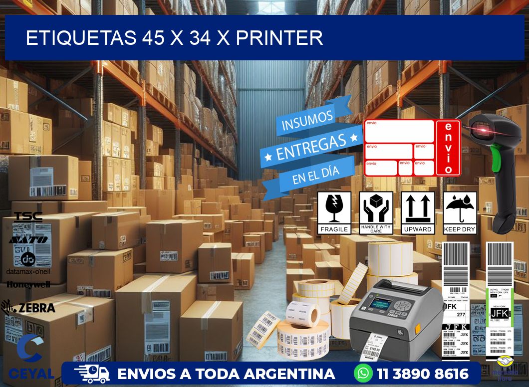 ETIQUETAS 45 x 34 X PRINTER