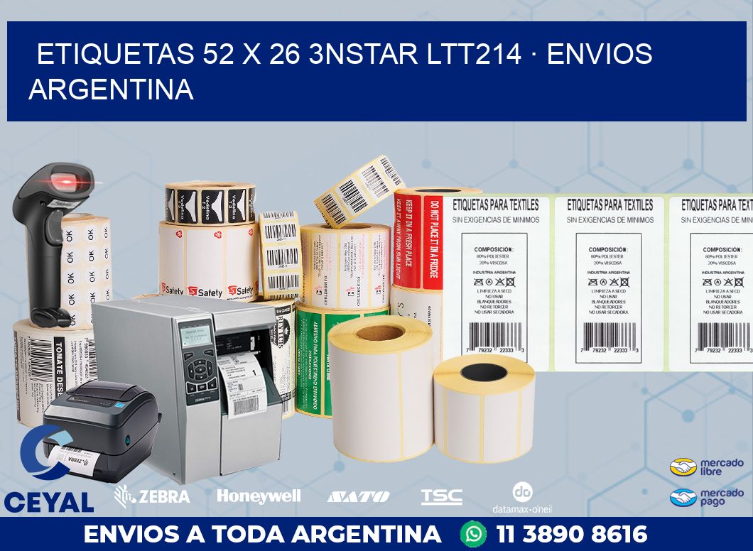 ETIQUETAS 52 x 26 3NSTAR LTT214 · ENVIOS ARGENTINA