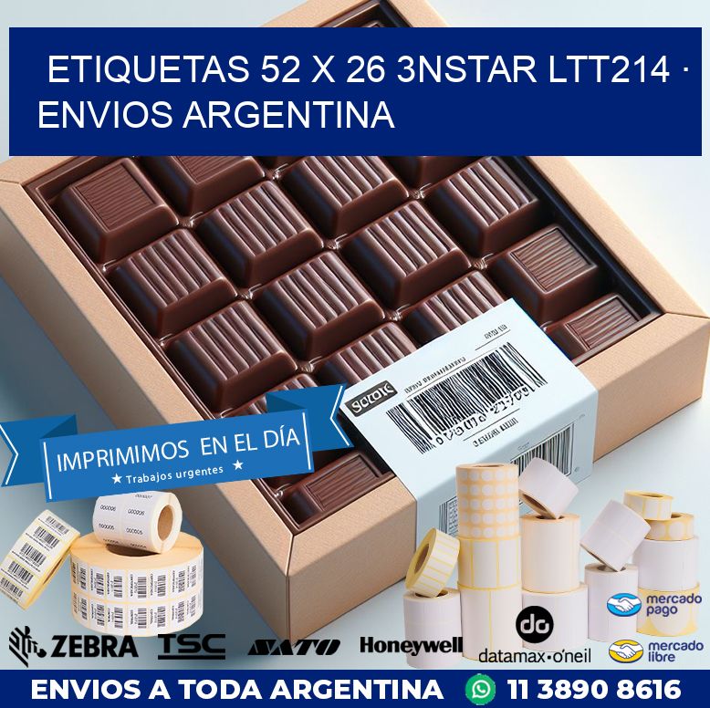 ETIQUETAS 52 x 26 3NSTAR LTT214 · ENVIOS ARGENTINA