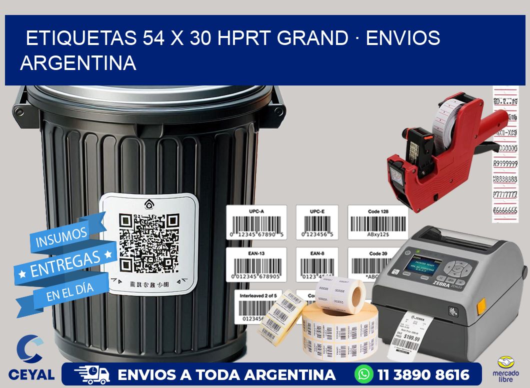 ETIQUETAS 54 x 30 HPRT GRAND · ENVIOS ARGENTINA