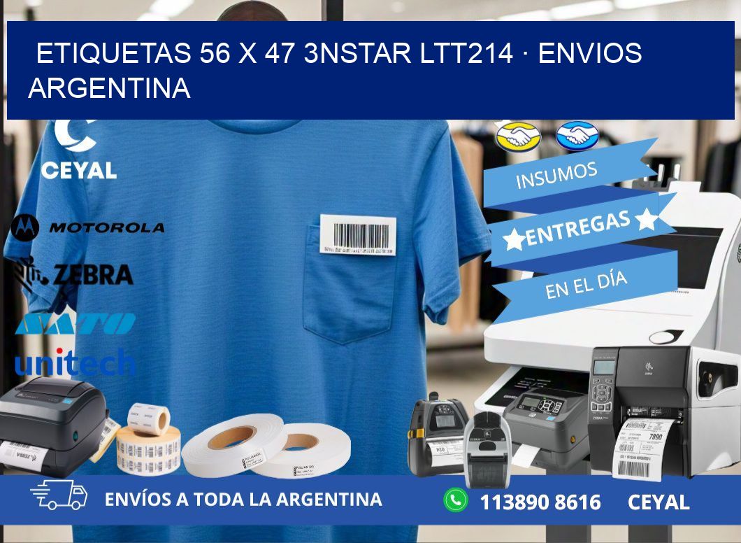 ETIQUETAS 56 x 47 3NSTAR LTT214 · ENVIOS ARGENTINA