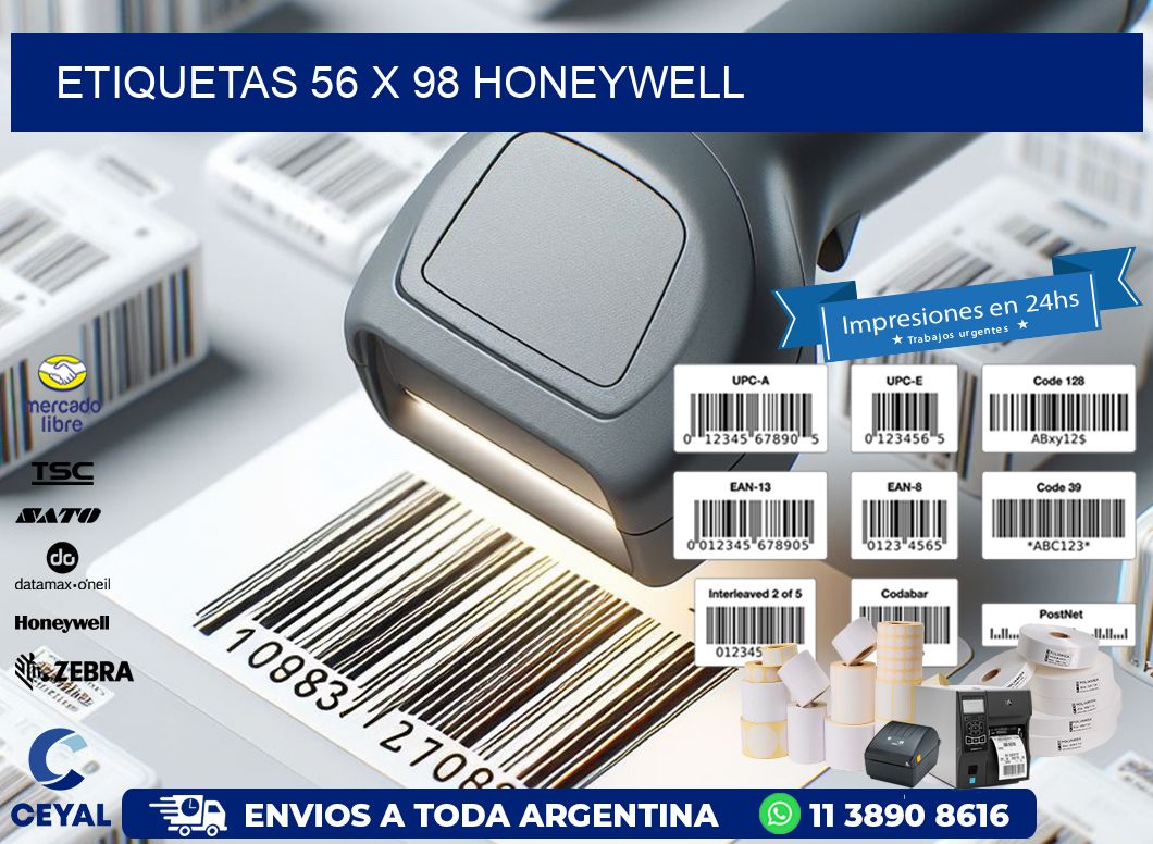 ETIQUETAS 56 x 98 HONEYWELL