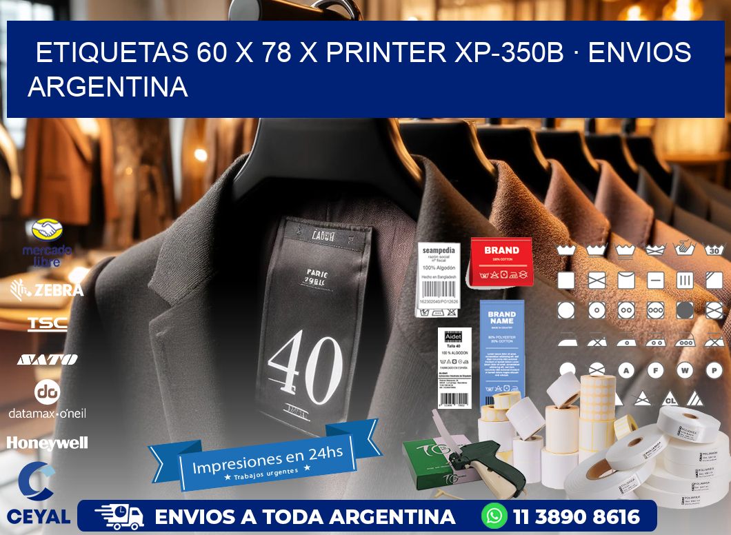 ETIQUETAS 60 x 78 X PRINTER XP-350B · ENVIOS ARGENTINA