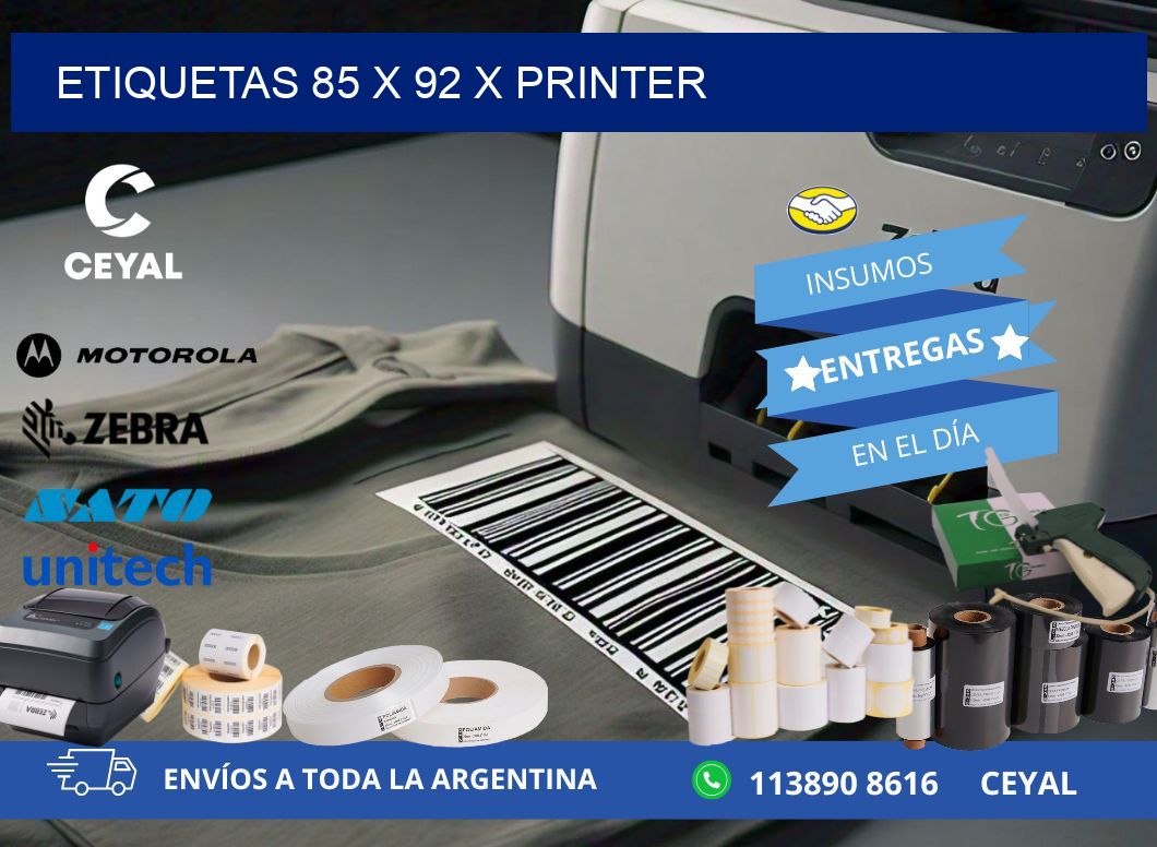 ETIQUETAS 85 x 92 X PRINTER