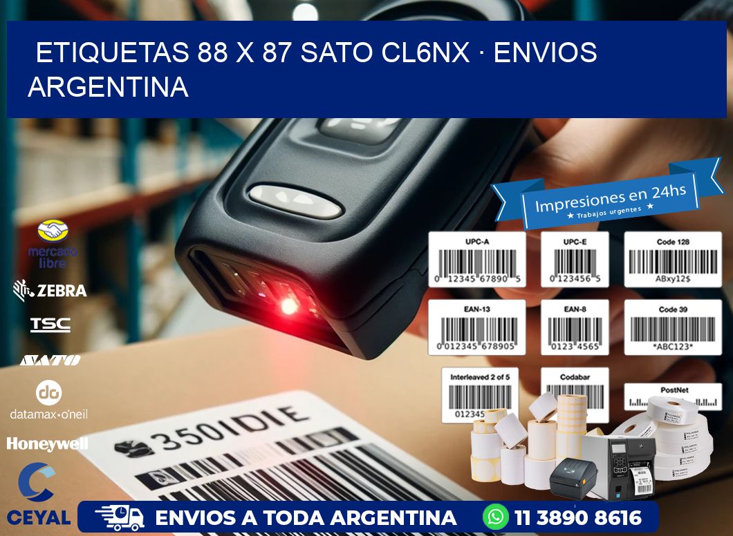 ETIQUETAS 88 x 87 SATO CL6NX · ENVIOS ARGENTINA