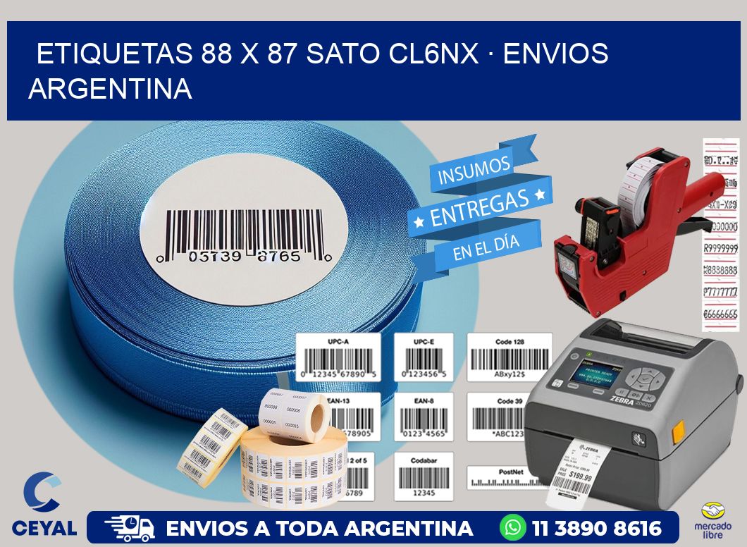 ETIQUETAS 88 x 87 SATO CL6NX · ENVIOS ARGENTINA