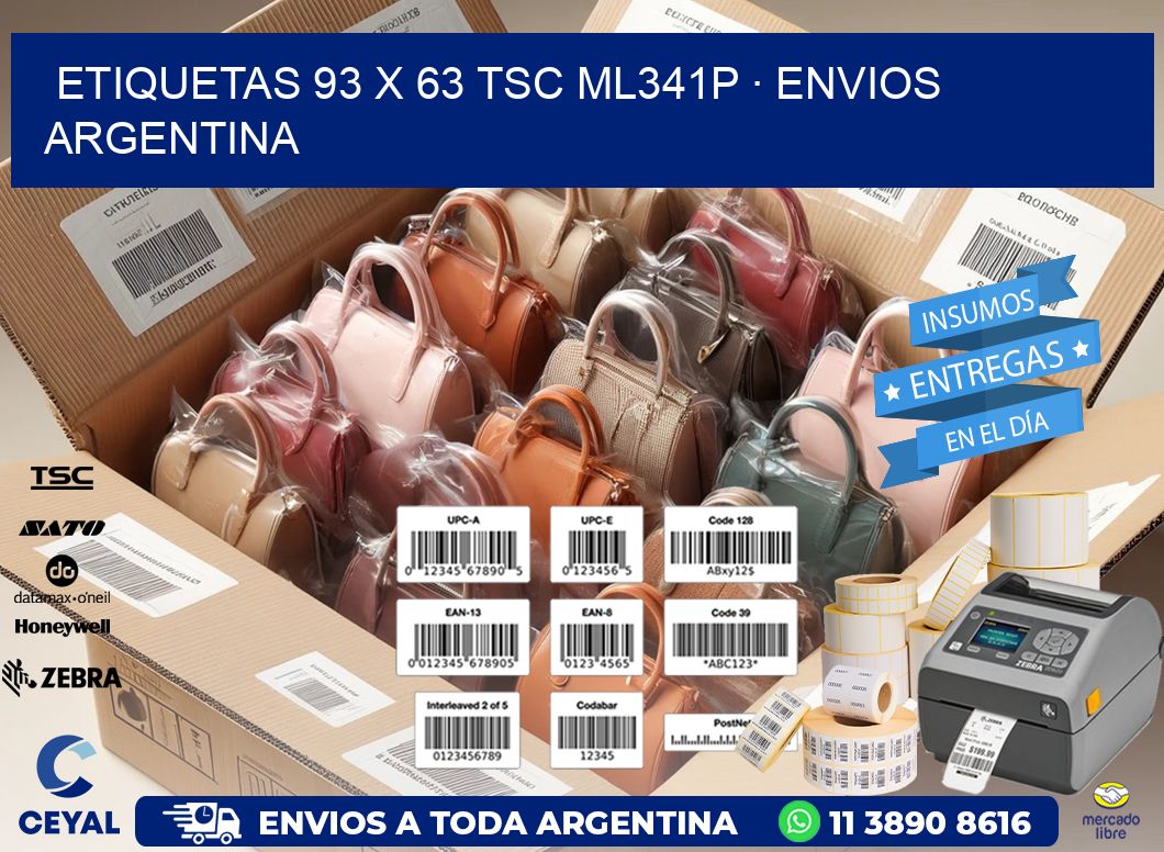ETIQUETAS 93 x 63 TSC ML341P · ENVIOS ARGENTINA