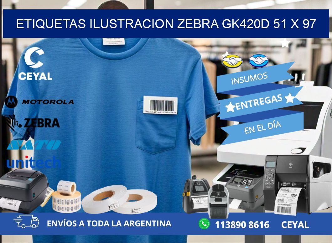 ETIQUETAS ILUSTRACION ZEBRA GK420D 51 x 97