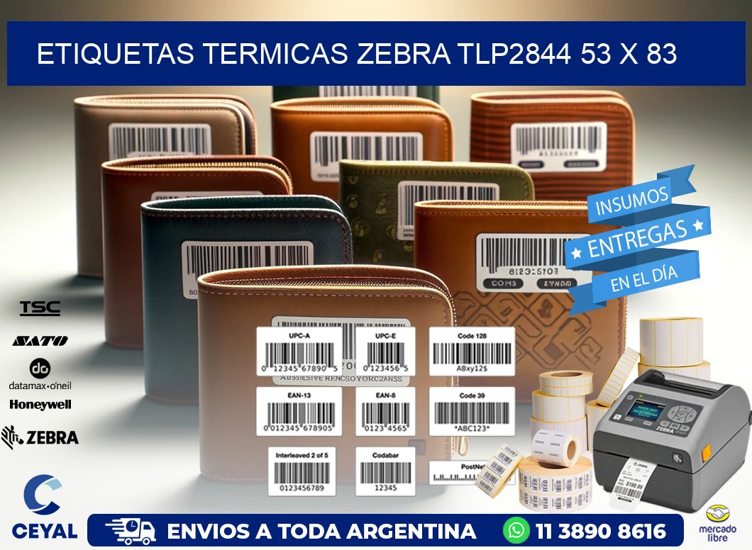 ETIQUETAS TERMICAS ZEBRA TLP2844 53 x 83