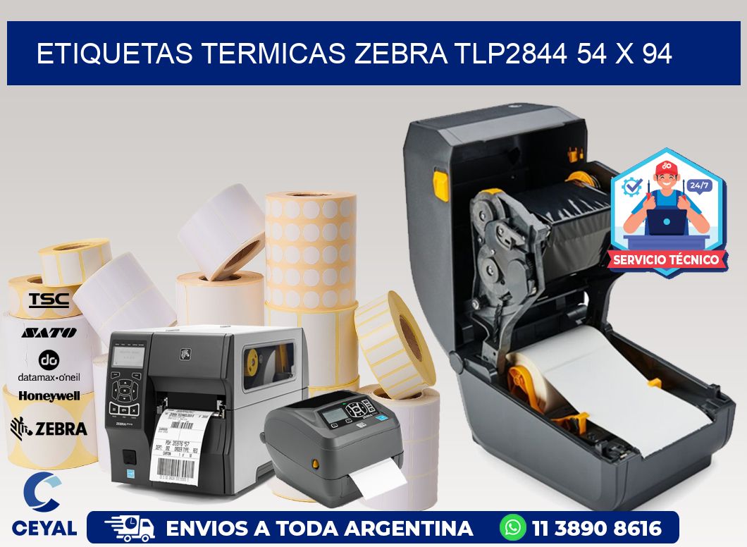 ETIQUETAS TERMICAS ZEBRA TLP2844 54 x 94