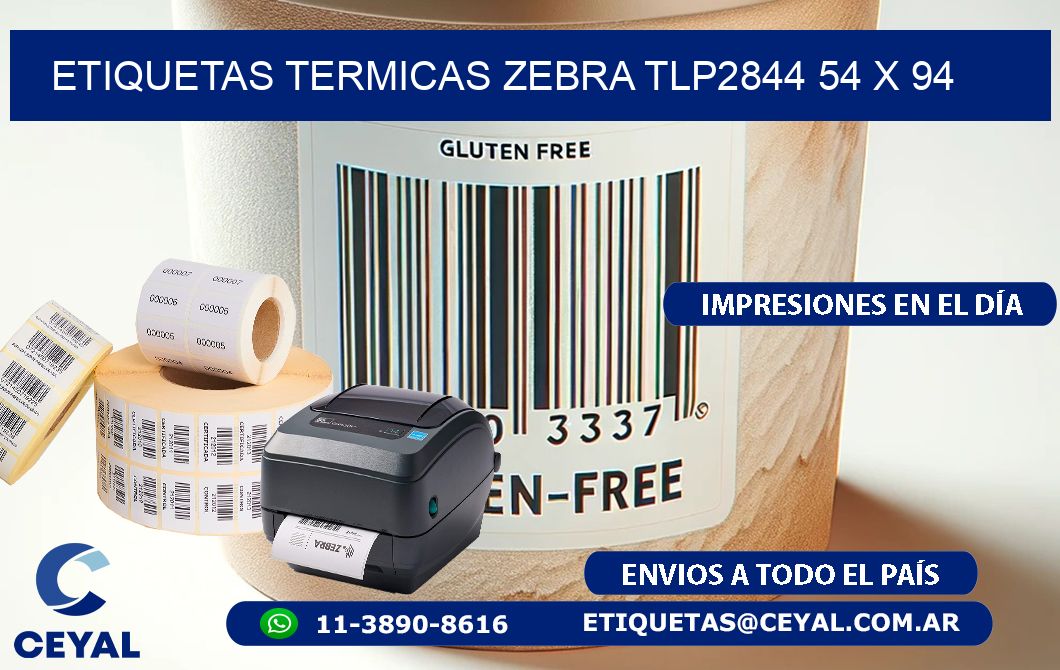 ETIQUETAS TERMICAS ZEBRA TLP2844 54 x 94