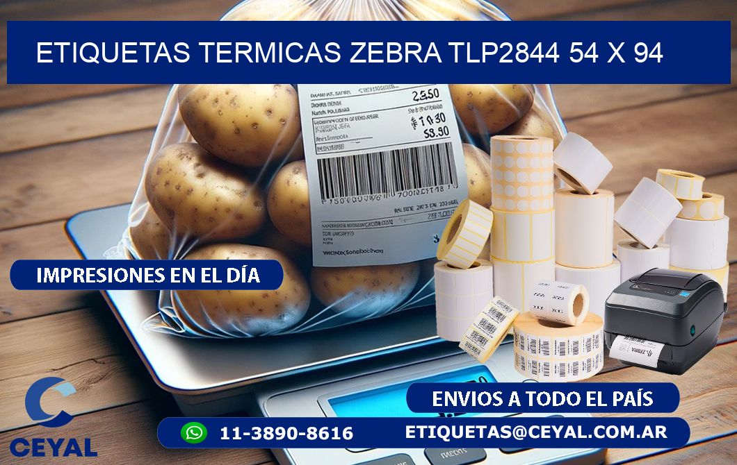 ETIQUETAS TERMICAS ZEBRA TLP2844 54 x 94