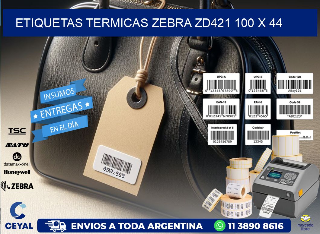 ETIQUETAS TERMICAS ZEBRA ZD421 100 x 44