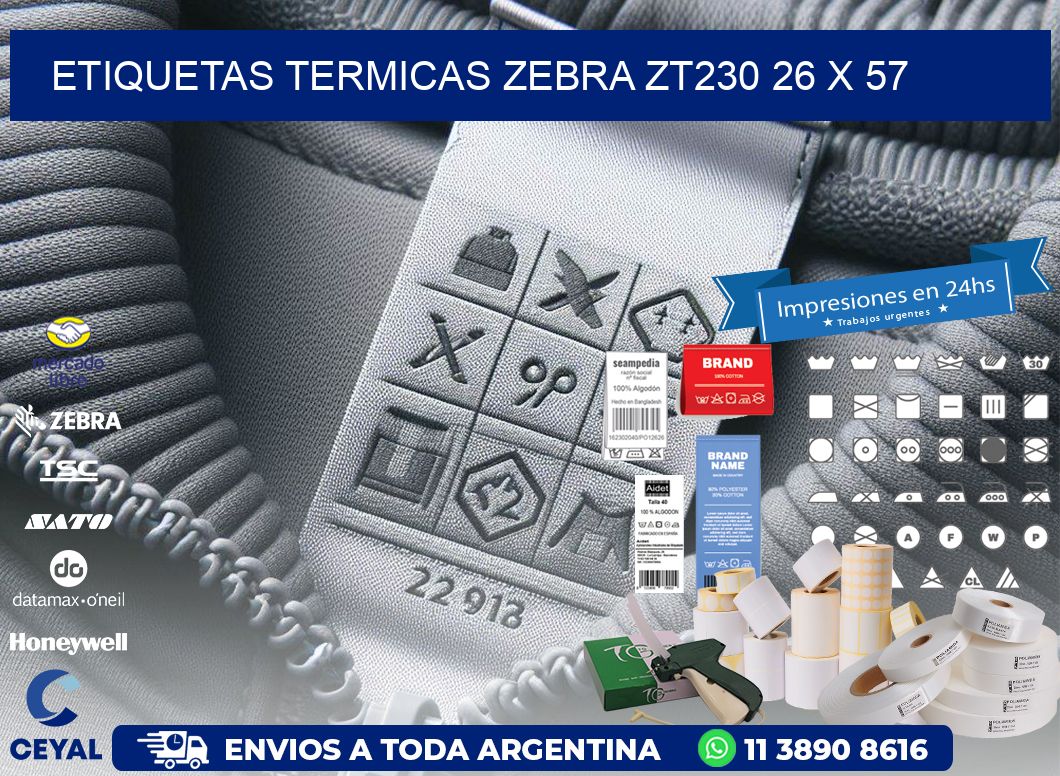 ETIQUETAS TERMICAS ZEBRA ZT230 26 x 57