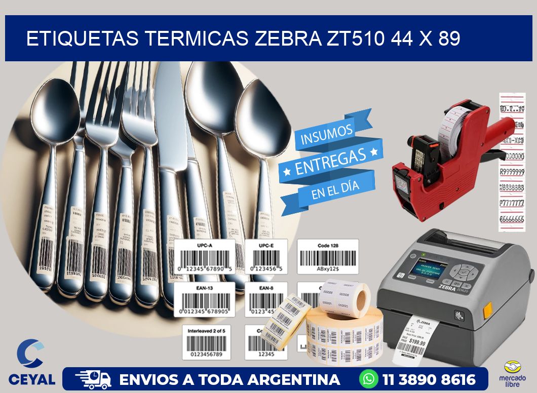ETIQUETAS TERMICAS ZEBRA ZT510 44 x 89